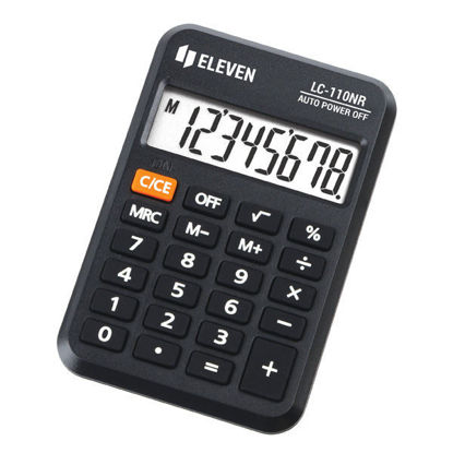 Eleven žepni kalkulator LC-110NR (LC110NR), 8-mestni zaslon, črn