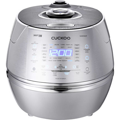 Cuckoo CRP-DHSR0609F indukcijski tlačni kuhalnik za riž z LED zaslonom 1,08 L, srebrn