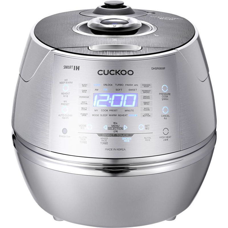 Slika - Cuckoo CRP-DHSR0609F indukcijski tlačni kuhalnik za riž z LED zaslonom 1,08 L, srebrn