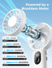 Slika - Aecooly Halo 04 Icing prenosni ročni ventilator s hlajenjem z baterijo, bel