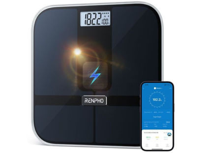 Renpho Elis Solar 2 pametna osebna tehtnica WiFi & Bluetooth, črna (PEU-R-A020-BK)