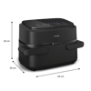 Slika - Philips Airfryer z dvojno košaro Serija 1000 NA150/00, 7,1L (2x 3,55L), 2450W