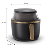 Slika - Philips Airfryer Serija 3000 NA332/00 z okencem, 6,2L, 1700W, RapidAir Plus