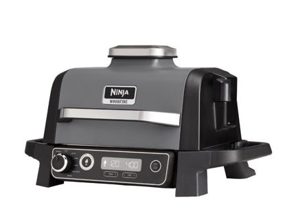 Ninja Woodfire OG701EU električni žar, dimnik in cvrtnik na vroč zrak za zunanjo uporabo, črn