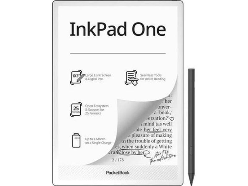 Slika - PocketBook PB1030-8-WW InkPad One EU 10,3-palčni bralnik e-knjig, 8 GB, črno-bel