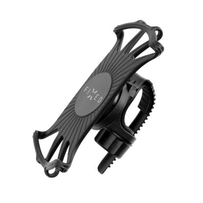FIXED Bikee 2 odstranljivo silikonsko kolesarsko držalo za mobitel, za krmilo (4–6.5"), črno (FIXBI2-BK)