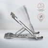 Slika - AXAGON STND-M aluminijasto zložljivo stojalo za telefone in tablice (4"–10.5"), sivo (STND-M)