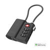 Slika - FIXED Tag Lock pametni lokator in TSA potovalna ključavnica z Apple Find My podporo, USB-C, črn (FIXTAG-LC-BK)