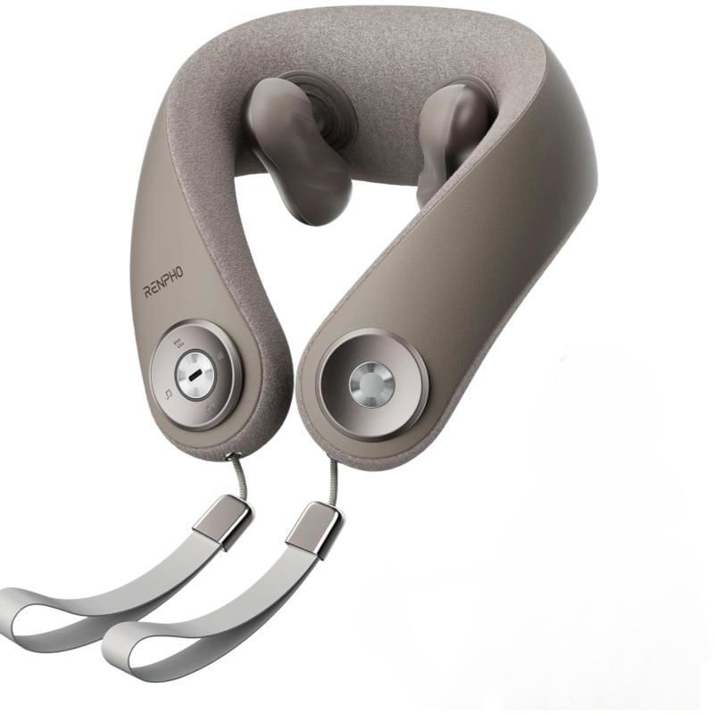 Slika - Renpho U-Neck Mini R-L001-GY Kompaktni brezžični masažnik s funkcijo gretja in 3D Shiatsu masažo, siv