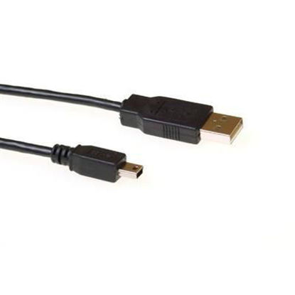 USB kabel[USB 2.0] - ACT USB A (M) - miniUSB (M) kabel, 5 m, črna (SB2415)
