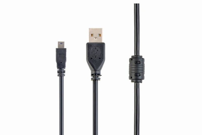 Slika - Premium USB kabel[USB 2.0] - Gembird USB A (M) - miniUSB (M) kabel, 1,8 m, črna (CCF-USB2-AM5P-6)