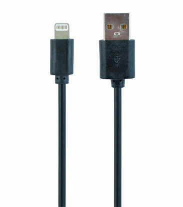 USB kabel[USB 2.0] - Gembird USB A (M) - Lightning (M) kabel, 1 m, črna (CC-USB2-AMLM-1M)