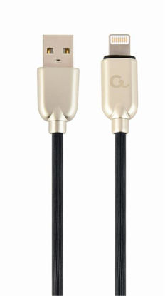 Gembird CC-USB2R-AMLM-1M Premium gumijast 8-pinski polnilni in podatkovni kabel 1 m črn