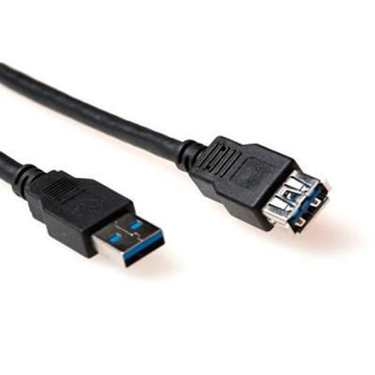 ACT SB3040 SuperSpeed  USB 3.2 A (M) - USB A 3.0 (F) kabel, 0,5 m, črna
