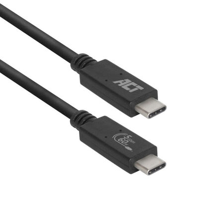 ACT AC7401 USB C 3.2 (M) - USB C (M) kabel, 1 m, črna 60W, 4K