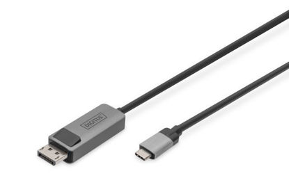 Digitus dvosmerni adapterski kabel USB tipa C na DisplayPort Digitus DisplayPort (M) - USB C (M) DB-300334-010-S