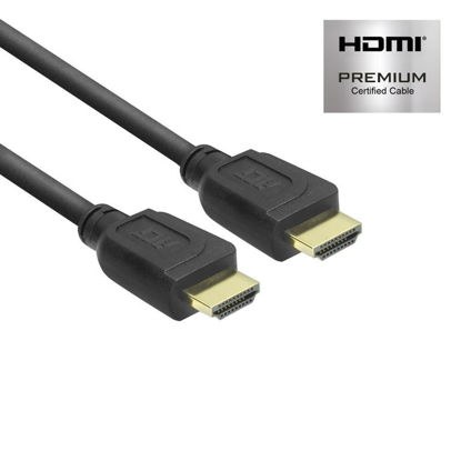 ACT AK3946 HDMI High Speed ​​premium certificiran v2.0 HDMI-A moški - HDMI-A moški kabel 5 m črn Ultra HD 4K