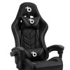 Slika - Delight BMD1115BK, do 120kg, RGB osvetlitev, ledvena in vzglavna podpora, črn gaming stol