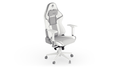 Endorfy Scrim OWH, do 120kg, nastavljivi nasloni za roke, ledvena podpora, belo-siv gaming stol EY8A007