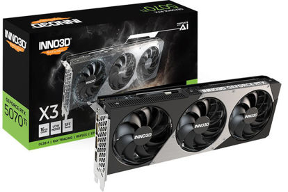 Inno3D GeForce RTX 5070 Ti X3 16GB GDDR7, 256-bit, 1x HDMI / 3x DP (N507T3-16D7-176068N) grafična kartica