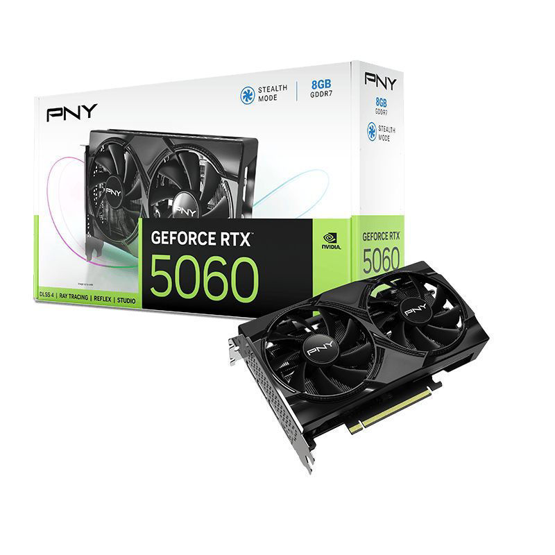 Slika - PNY GeForce RTX 5060 8GB GDDR7, 128-bit, 1x HDMI / 3x DP (VCG50608DFXPB1) grafična kartica