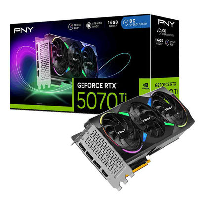 PNY GeForce RTX 5070 Ti ARGB EPIC-X 16GB GDDR7, 256-bit, 1x HDMI / 3x DP, RGB (VCG5070T16TFXXPB1-O) grafična kartica