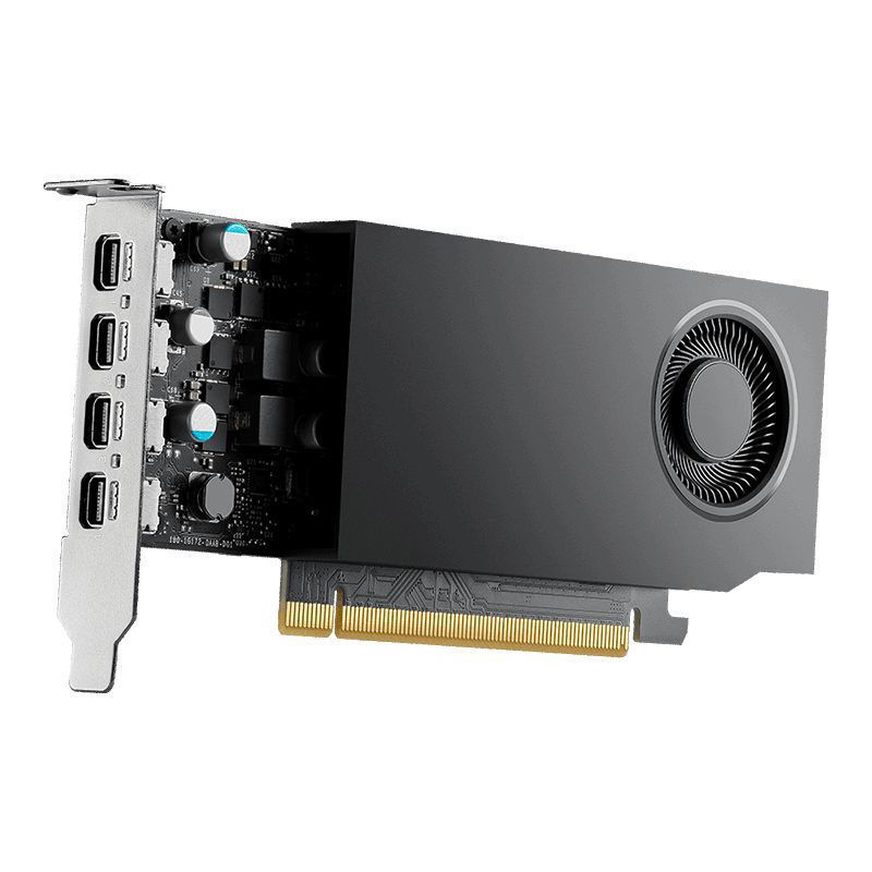 Slika - PNY RTX A400 4GB GDDR6, 64-bit, Low Profile, 4x mini DisplayPort (VCNRTXA400-PB) grafična kartica
