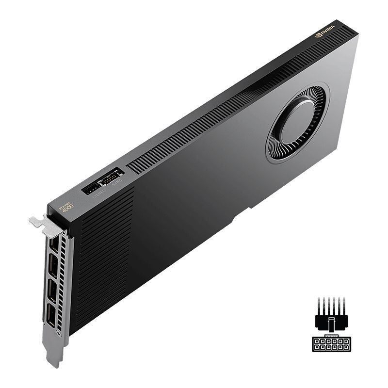 Slika - PNY RTX PRO 4000 Blackwell 24GB GDDR7, 192-bit, Low Profile, Smallbox, 4x mini DisplayPort (VCNRTXPRO4000LP-SB) grafična kartica