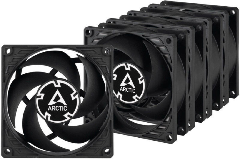Slika - Arctic P8 Silent Value Pack (Black/Black) (5pack) Ventilator za ohišje (80 mm, 1600 RPM) (ACFAN00301A)