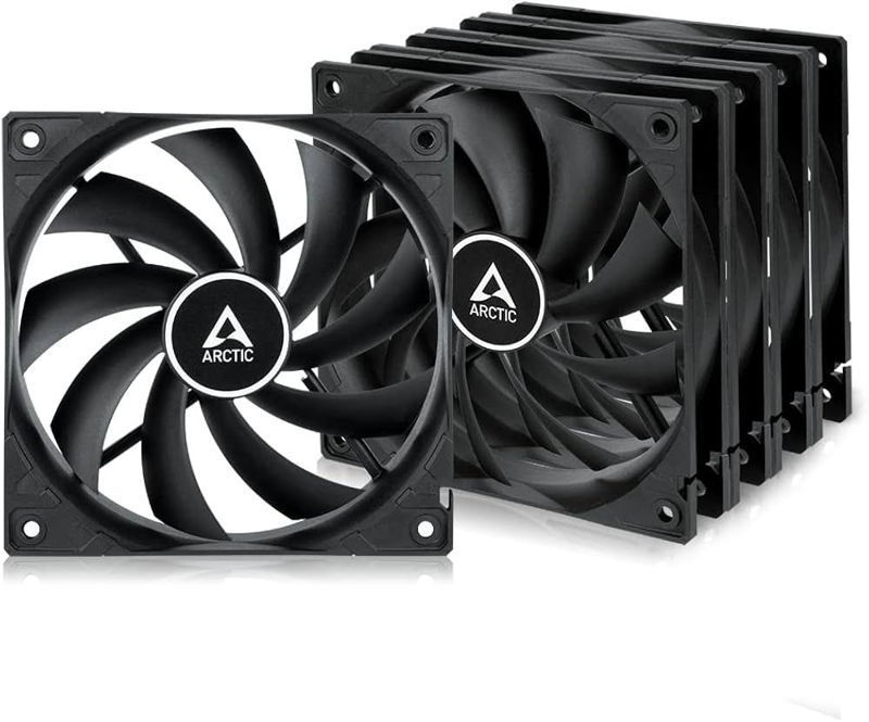 Slika - Arctic F12 PWM Black (5 Pack) Ventilator za ohišje (120 mm, 230-1350 RPM, PWM) (ACFAN00145A)