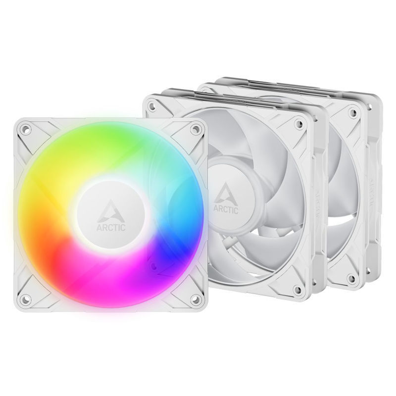 Slika - Arctic P12 Pro A-RGB White 3Pack Ventilator za ohišje (120 mm, 600-3000 RPM, RGB, PWM) (ACFAN00326A)