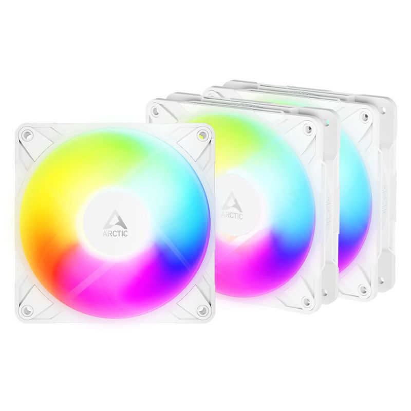 Slika - Arctic P12 Pro Reverse A-RGB White (3 pack) Ventilator za ohišje (120 mm, 500-3000 RPM, RGB, PWM) (ACFAN00334A)