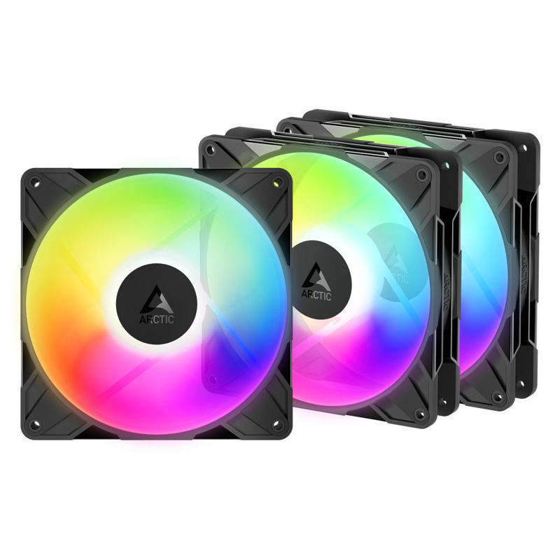 Slika - Arctic P14 Pro Reverse A-RGB Black (3 pack) Ventilator za ohišje (140 mm, 400-2650 RPM, RGB, PWM) (ACFAN00327A)