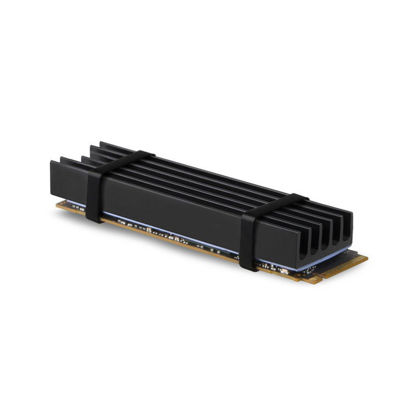 Pasivni hladilnik za M.2 SSD diske Axagon CLR-M2L10 ALU (2280, višina 10 mm), črn aluminijast hladilnik (CLR-M2L10)