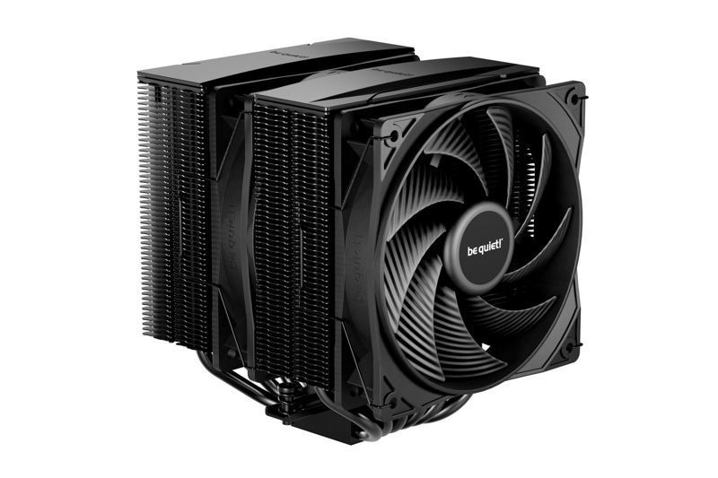 Slika - Be quiet! Pure Rock Pro 3 Black Procesorjski hladilnik (2x 120 mm, 2000 RPM, PWM, dvojni stolpni zračni hladilnik), črn hladilnik (BK042)