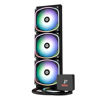 Slika - Enermax Aquafusion II 360 RGB CPU Cooler Procesorjski vodni hladilnik (AIO vodno hlajenje, 3x 120 mm Squa RGB, z digitalnim zaslonom) (ELC-AQFS360-SQA)