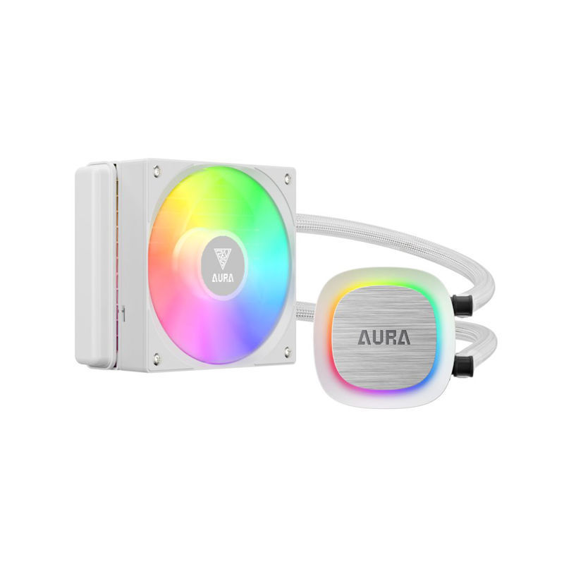 Slika - Gamdias Aura GL120 V2 WH Performance ARGB Liquid Cooler Vodno hlajenje za CPU(AIO vodno hlajenje, 120 mm, bela izvedba) (16322-02900-30000-G)