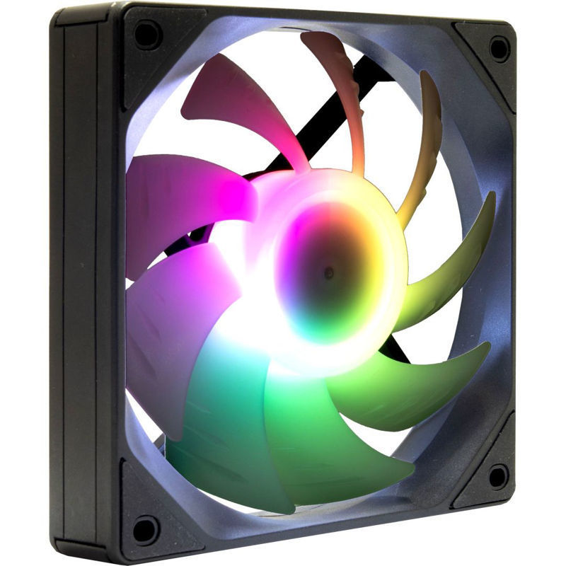 Slika - Inter-Tech ES-011 120mm fan with A-RGB Lighting and PWM controls Ventilator za ohišje (120 mm, 800-1950 RPM, RGB, PWM) (88885647)