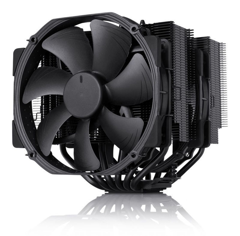 Slika - Noctua NH-D15 chromax.black CPU hladilnik (dvojni stolpni hladilnik, 2x 140 mm, PWM, popolnoma črna izvedba) (NH-D15 CH.BK)