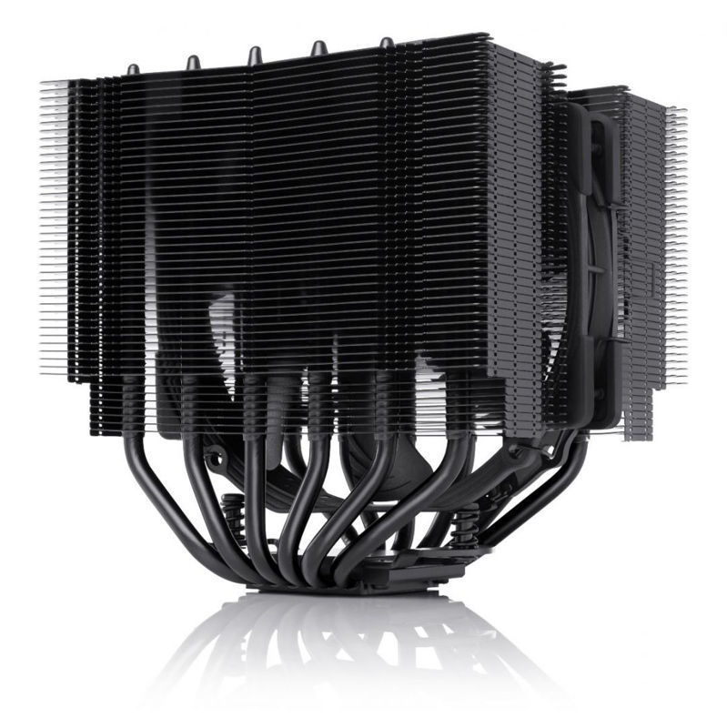 Slika - Noctua NH-D15S chromax.black CPU hladilnik (asimetrični dvojni stolpni hladilnik, 1x 140 mm, PWM, črna izvedba) (NH-D15S CH.BK)