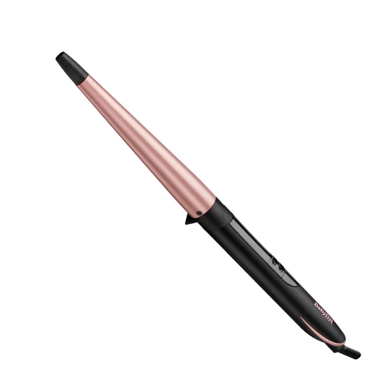 Slika - BaByliss C454E premer 13-25 mm, stožčaste, keramična prevleka, črno-roza Kodralne klešče za lase
