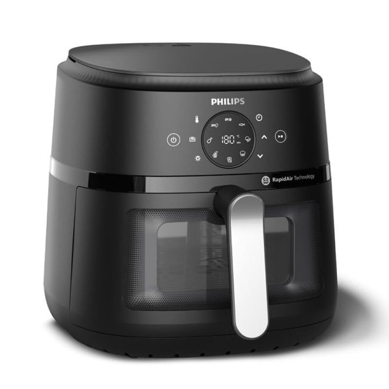 Slika - Philips PHIL Serija 2000 NA231/00 cvrtnik na vroč zrak Airfryer 6,2 l srebrn s steklenim okencem