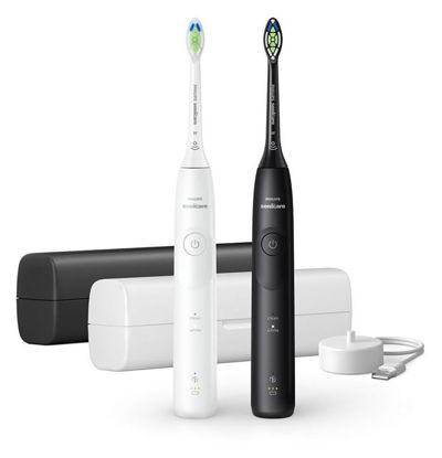 Philips PHIL Sonicare Series 5500 HX7119/02 dvojni komplet soničnih zobnih ščetk belo-črn