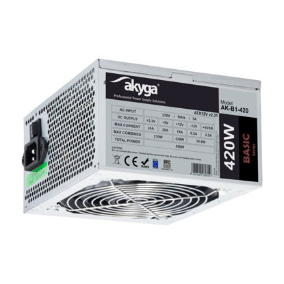 Akyga 420W ATX AK-B1-420 OEM računalniški napajalnik (420W, vent. 120mm, Pasivni) AK-B1-420