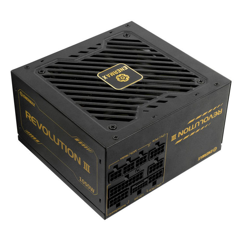 Slika - Enermax Revolution III 1000W ATX 3.1 modularni računalniški napajalnik 80 PLUS Gold (ERV1000G-AHG-MAC)