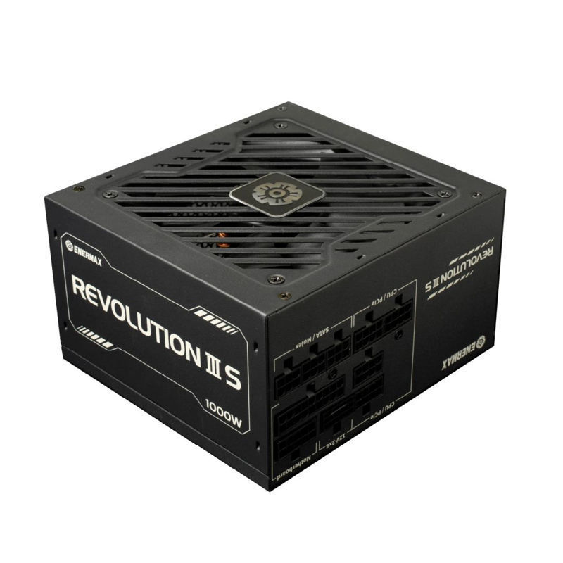 Slika - Enermax Revolution III S 1000W ATX 3.1 polno modularni računalniški napajalnik 80 PLUS Platinum, bela (ERV1000P-AHP)
