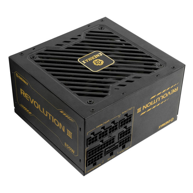 Slika - Enermax Revolution III 850W ATX 3.1 modularni računalniški napajalnik 80 PLUS Gold (ERV850G-AHG-MAC)