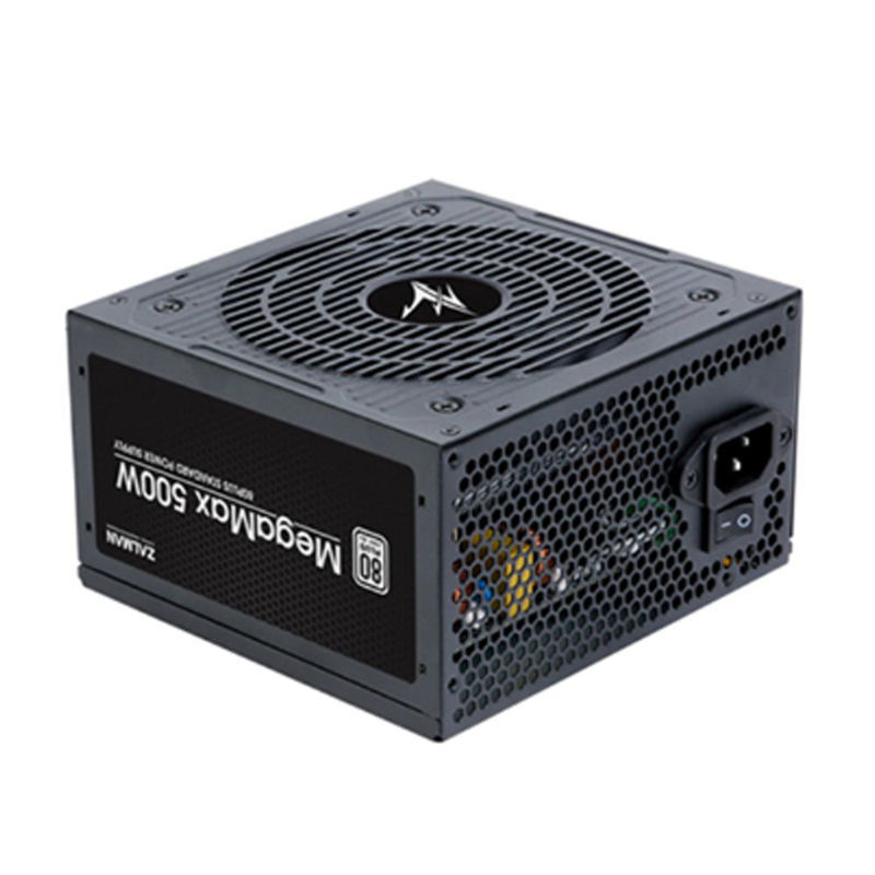 Slika - Zalman 500W 80+ MegaMax ZM500-TXII(V2) računalniški napajalnik (500W, vent. 120mm, Aktivni) ZM500-TXII(V2)