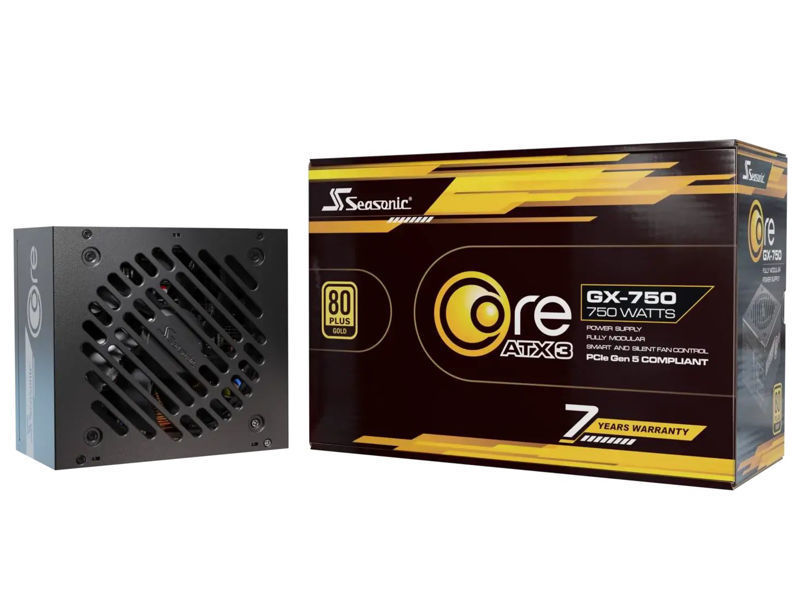 Slika - Seasonic Core GX-750 (2024) ATX 3 750W 80+ Gold polno modularni računalniški napajalnik (SRP-CGX751-A5A32SF)