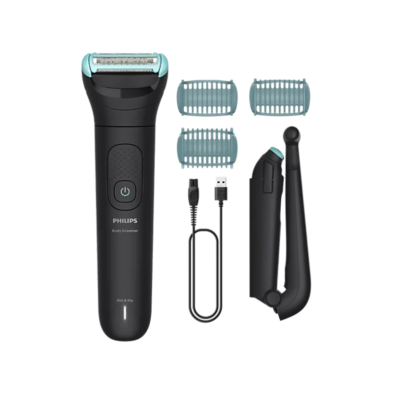 Slika - Philips Body Groomer 5000 Series brivnik za telo BG5475/15 (Triple Protect, zložljiv nastavek za hrbet)